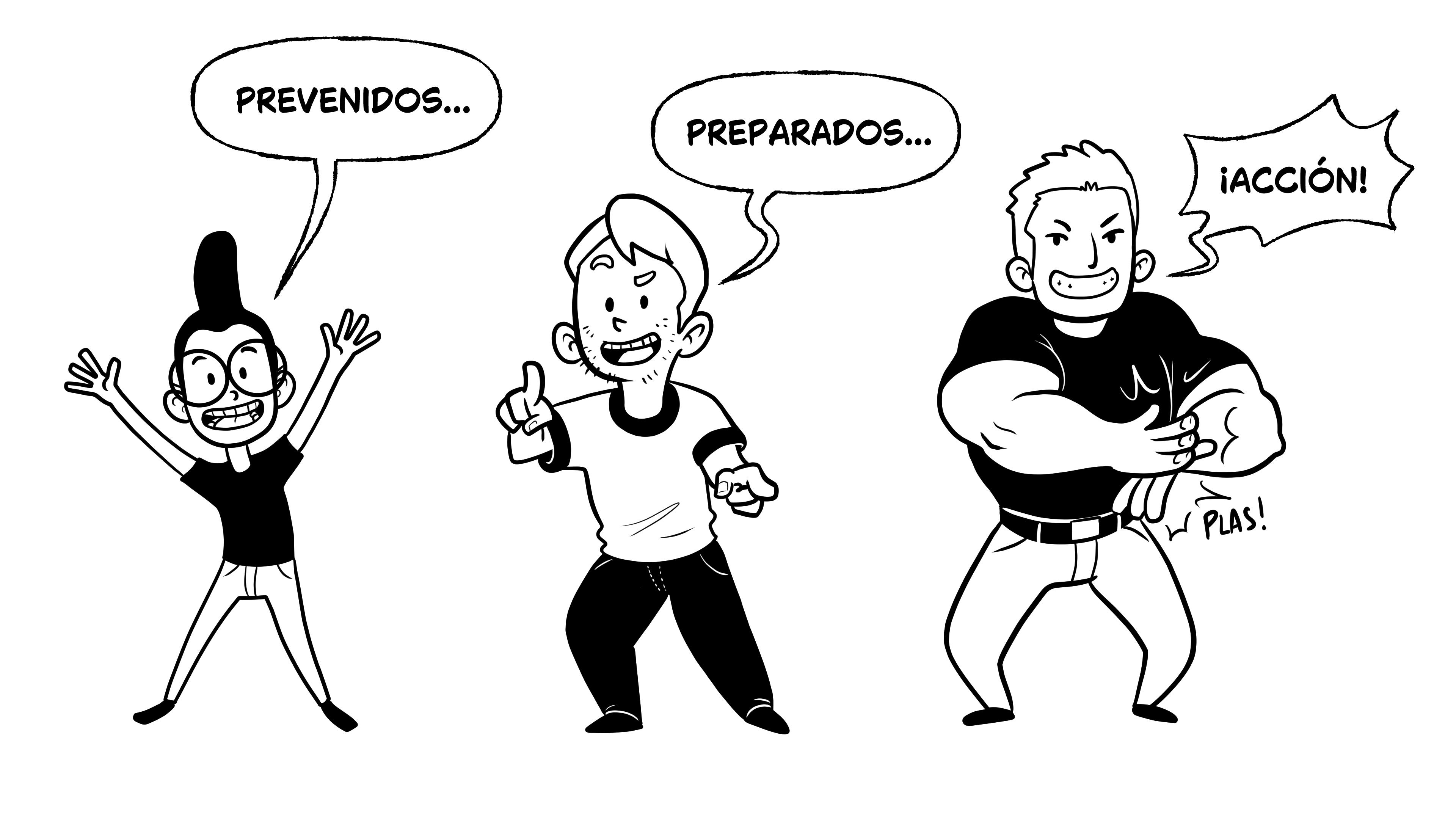 Roberto, Fernando y Ricardo saludan